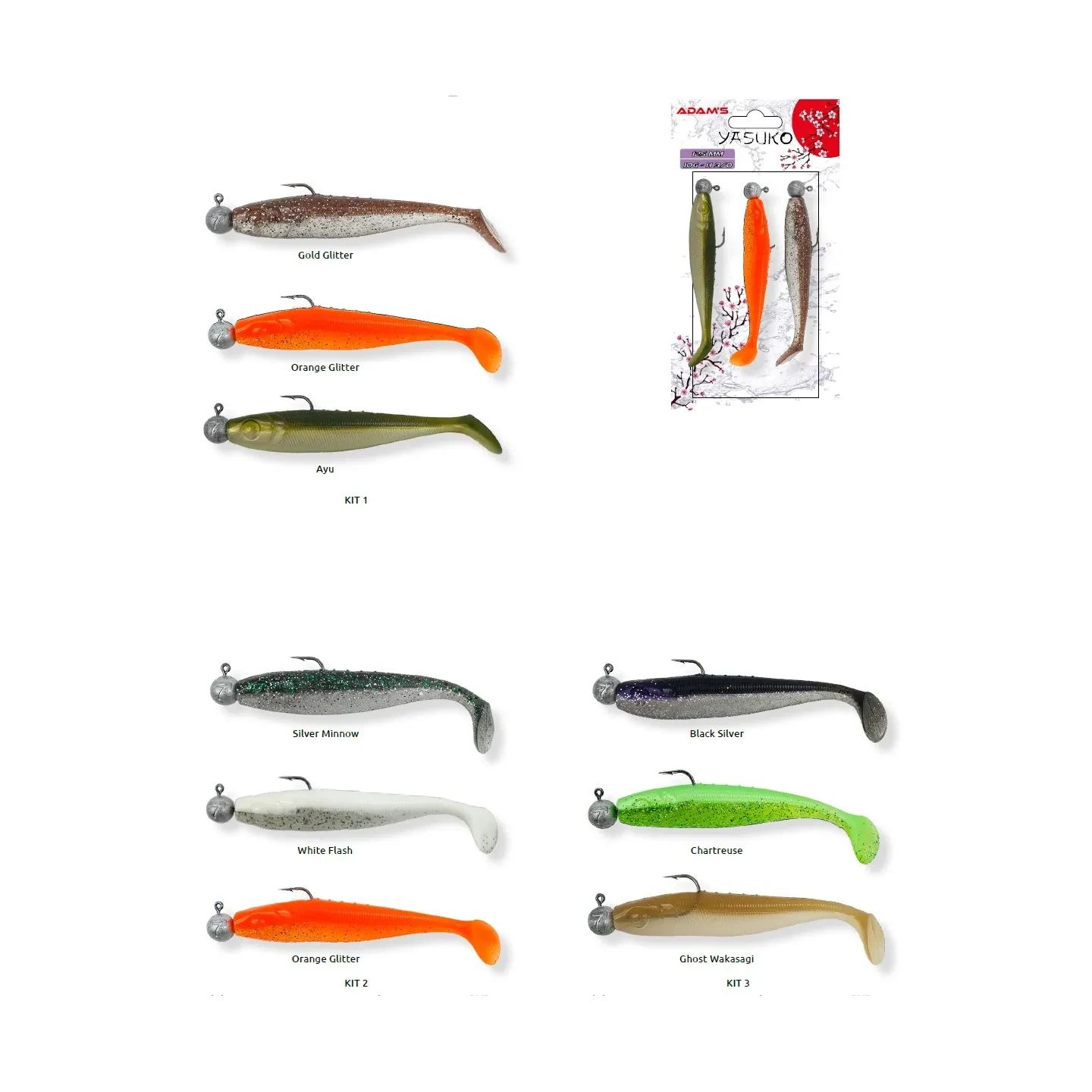 KIT LS MONTES YASUKO 1 (G-OG-A) 100mm-7G/H2/0 (Blister 3pcs)